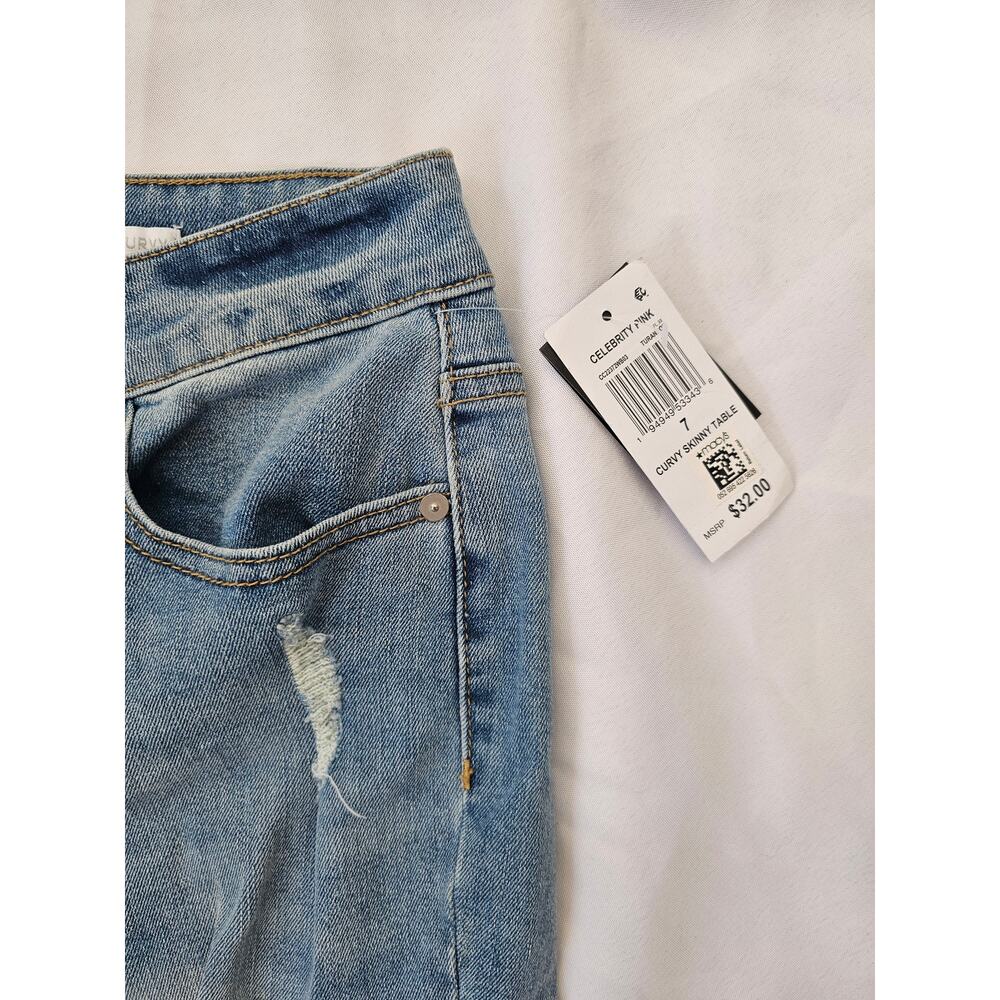Indigo Rein Curvy Size 5 Waist 28 Blue Women's Jeans Distressed Skinny - Picture 6 of 9